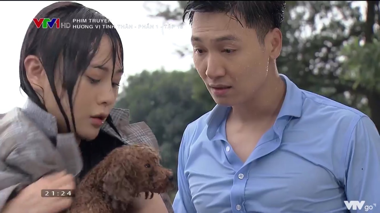 Hoàng Long xả thân cứu Phương Nam vì nghĩ cô tự tử nhưng nào ngờ cô đang cứu con chó của mình.