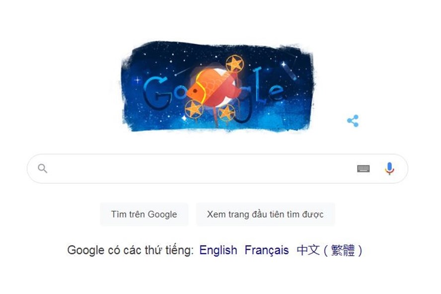 Google Doodle mừng Tết Trung thu riêng ở Việt Nam.