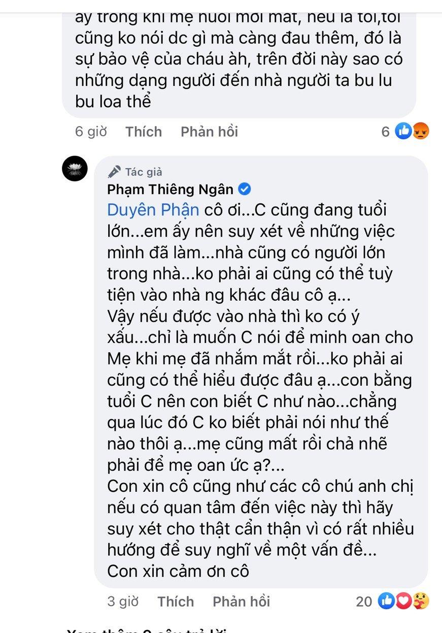 Thiêng Ngân nhắn nhủ Hồ Văn Cường 'chả nhẽ phải để mẹ oan ức' - Ảnh 1