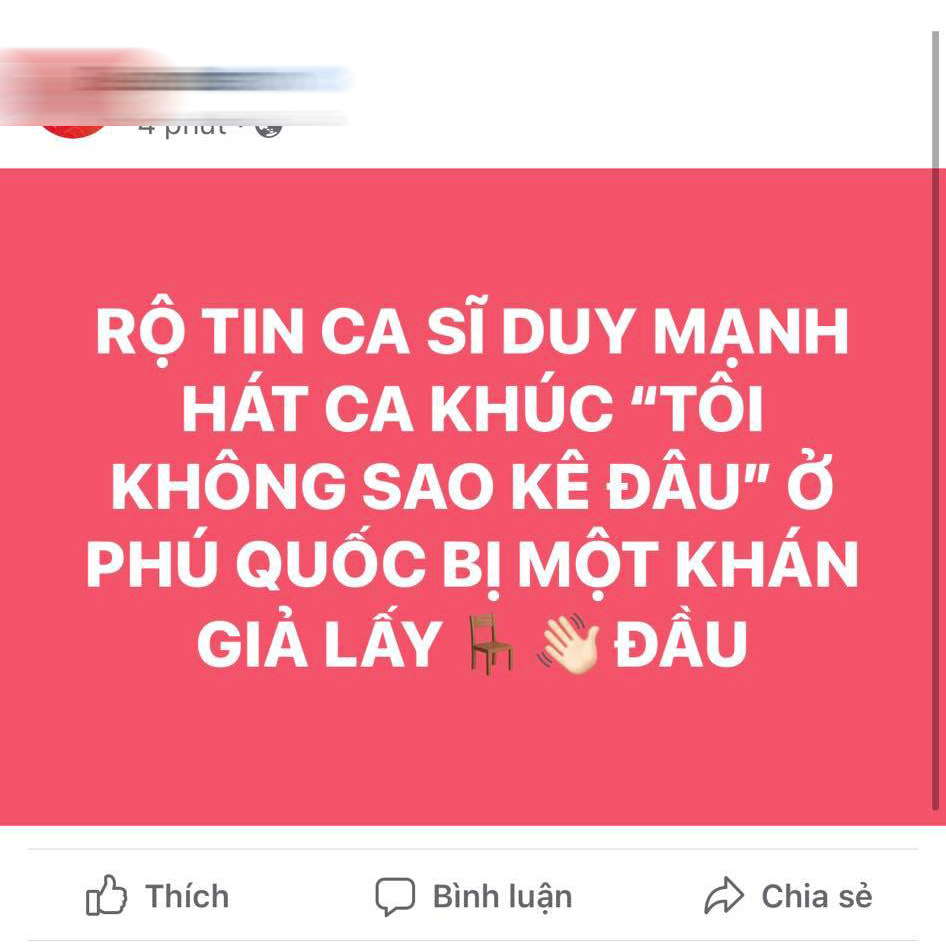 Thực hư chuyện ca sĩ Duy Mạnh bị khán giả tấn công khi hát sao kê tại Phú Quốc - Ảnh 2