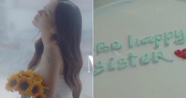 Phí Phương Anh mang chiếc bánh kem 'trà xanh' của Thiều Bảo Trâm vào MV mới