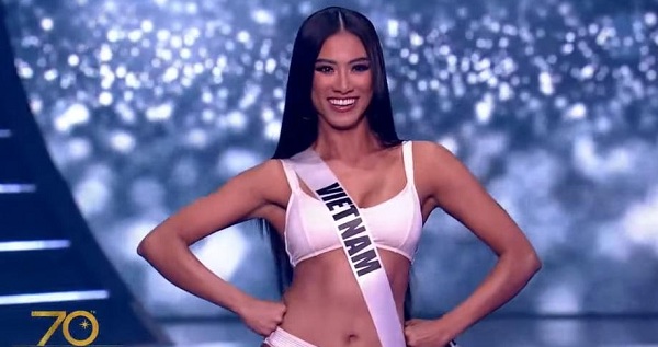 Kim Duyên đi cuối vẫn nổi bật trong phần thi bikini tại Bán kết Miss Universe 2021