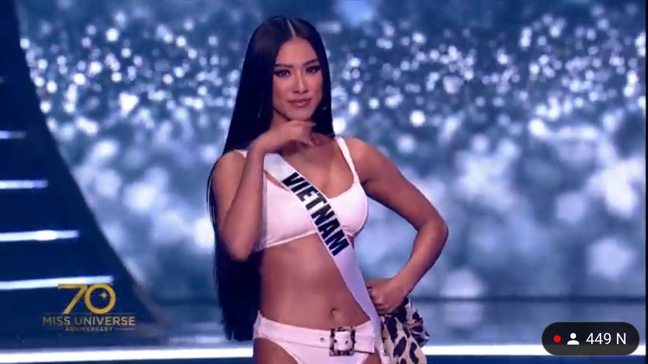 Kim Duyên đi cuối vẫn nổi bật trong phần thi bikini tại Bán kết Miss Universe 2021 - Ảnh 2