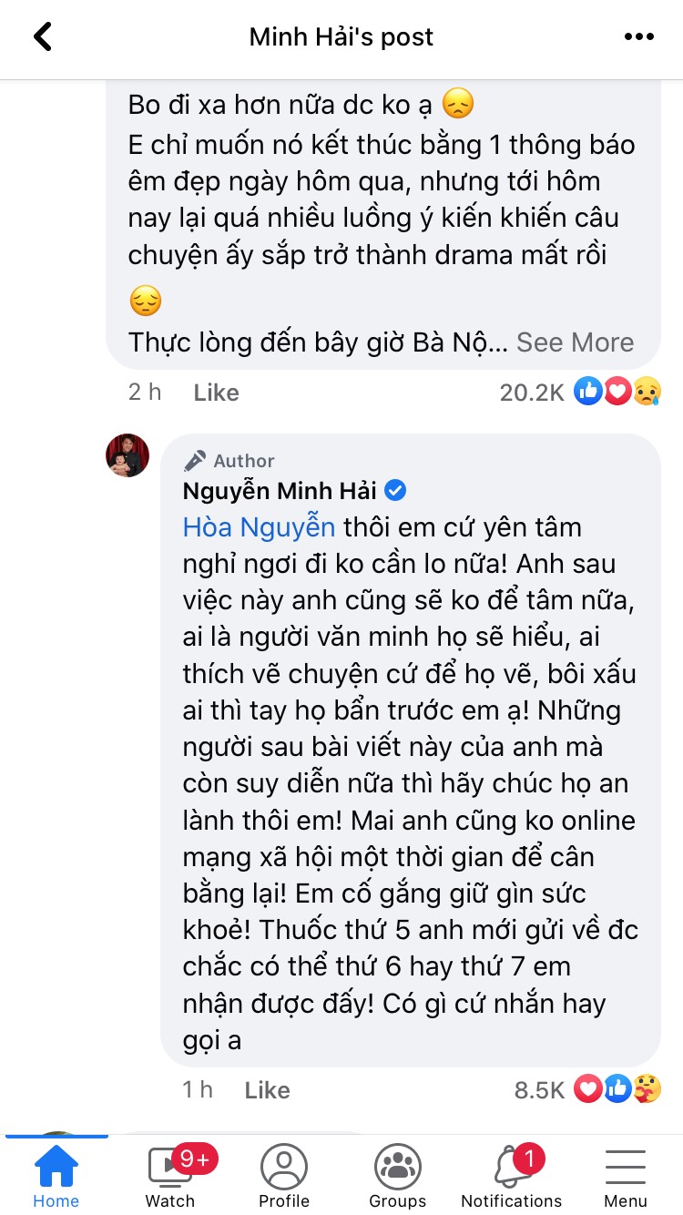 Hòa Minzy đang 'cách ly một mình, chữa bệnh và đau lòng', Minh Hải nhắn nhủ: 'Có gì cứ gọi anh' - Ảnh 3