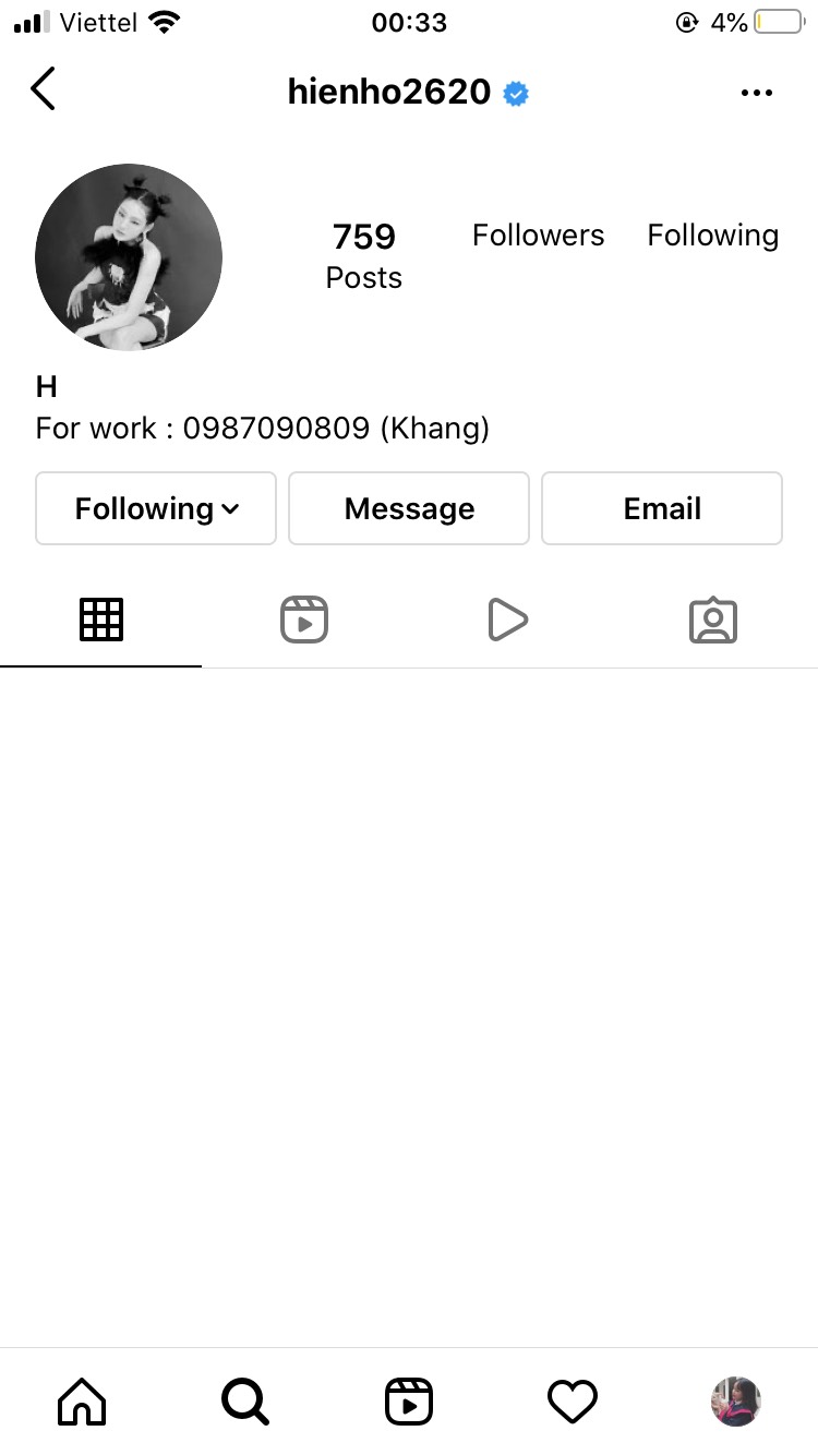 Sau khi CEO Hồ Nhân lên tiếng, Hiền Hồ chuyển tài khoản instagram về trạng thái riêng tư.