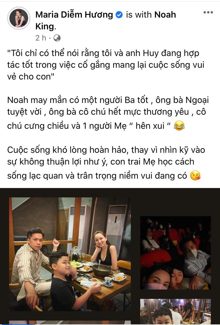 Đăng ảnh đi ăn cùng chồng nhưng Hoa hậu Diễm Hương ẩn ý đã ly hôn, tự nhận là bà mẹ 'hên xui' - Ảnh 1