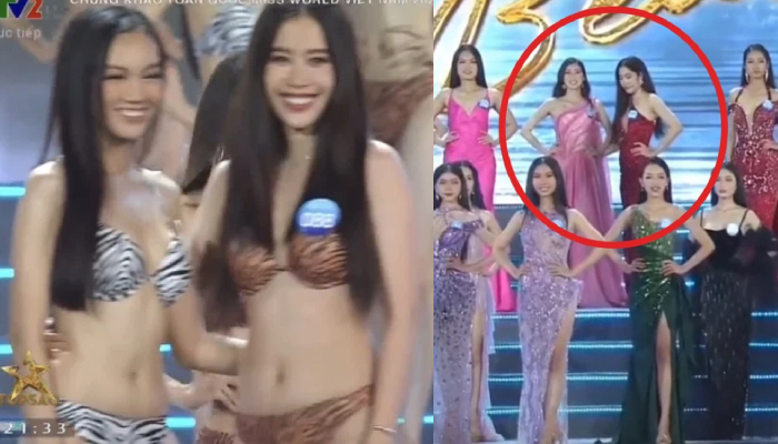 Nam Em gặp vấn đề về sức khỏe, đứng không vững trên sóng trực tiếp Miss World Việt Nam 2022
