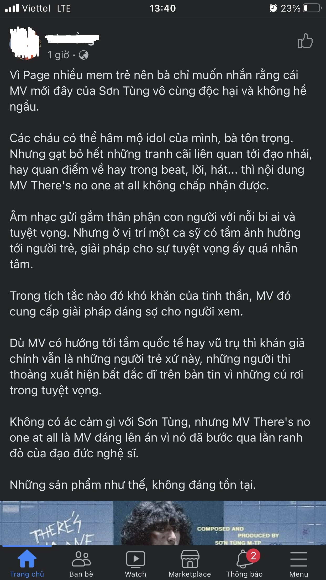 Nhiều KOLS, page kêu gọi report MV Sơn Tùng, từ khoá 'report MV Sơn Tùng' lên 'hot search' - Ảnh 3