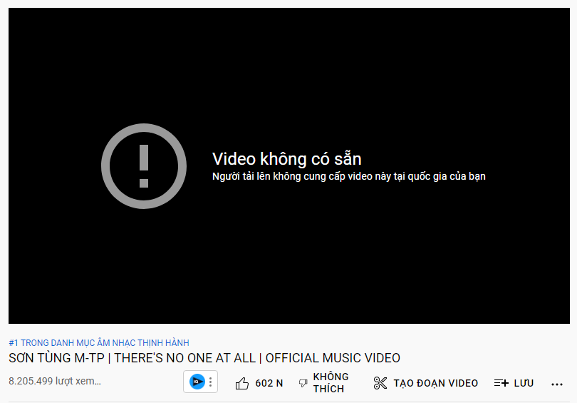 Sơn Tùng đã ẩn 'There's No One At All' trên Youtube hậu tâm thư xin lỗi - Ảnh 2
