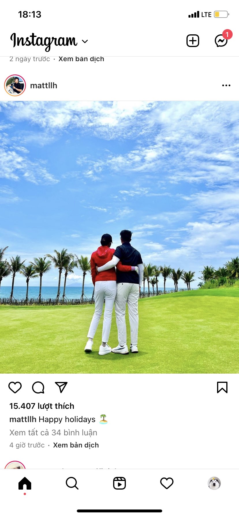 Matt Liu 'nương tựa' Hương Giang ở sân golf, netizen hóng đám cưới - Ảnh 1