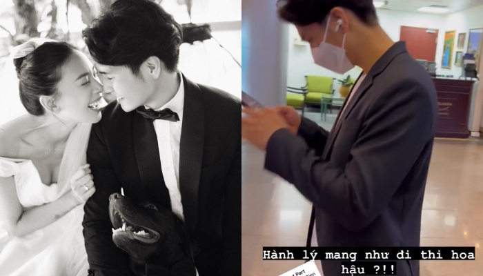 Huy Trần - Ngô Thanh Vân tất bật cho "siêu đám cưới" ở Đà Nẵng, mang hành lý như "đi thi Hoa hậu"