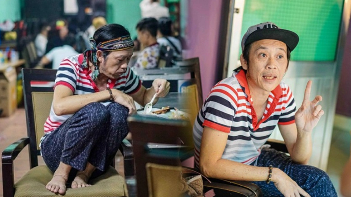 Rầm rộ hình ảnh Hoài Linh tiều tụy ngồi co chân ăn cơm bình dân ở hậu trường sự kiện