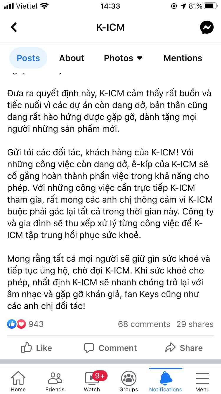 K-ICM bất ngờ gửi lời xin lỗi khán giả, đối tác, tuyên bố tạm dừng các hoạt động kể từ hôm nay - Ảnh 1