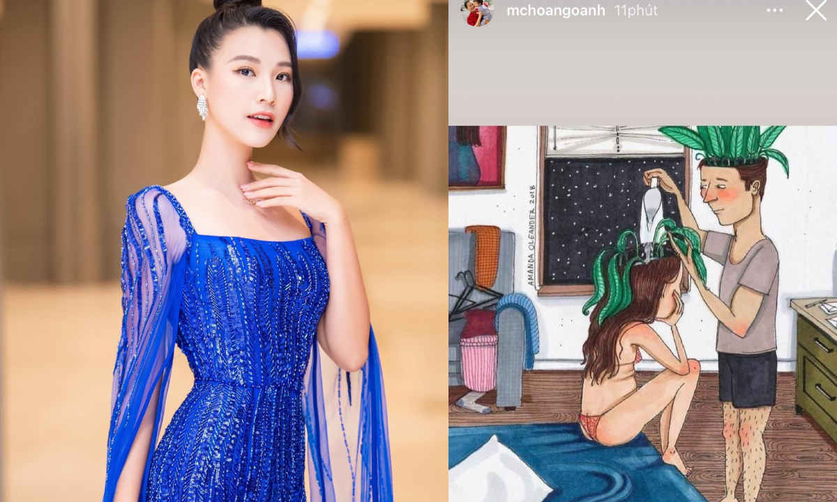Đăng bức tranh đầy ẩn ý, Á hậu Hoàng Oanh lộ lý do ly hôn chồng Tây?