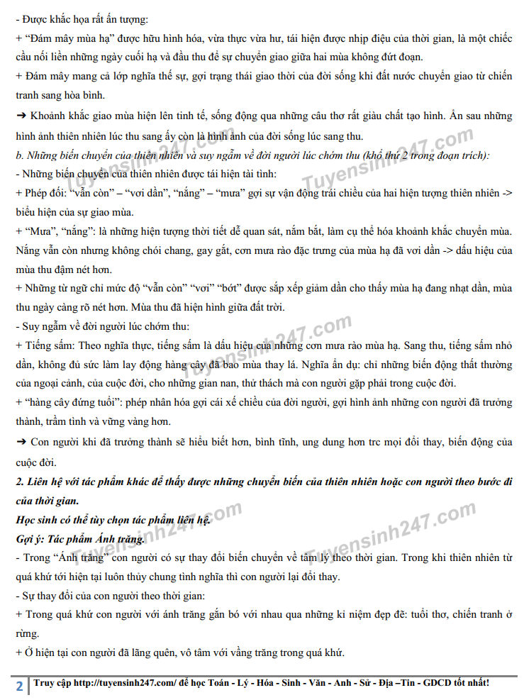 Đáp án đề thi môn Ngữ văn thi vào lớp 10 THPT TP.HCM 2022 - Ảnh 1