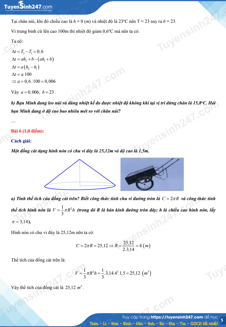 Đáp án đề thi môn Toán thi vào lớp 10 THPT TP. HCM 2022 - Ảnh 1