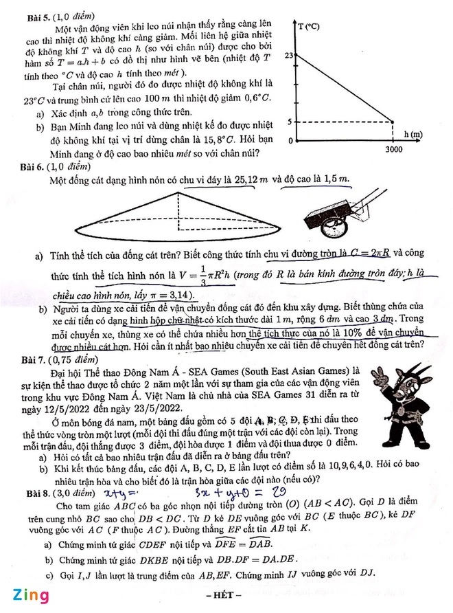 Đề thi môn Toán kỳ thi vào lớp 10 THPT TP. HCM 2022 - Ảnh 2