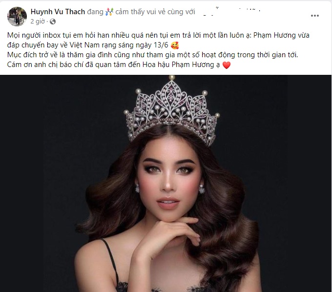 Phạm Hương chính thức về nước sau 4 năm thông báo sang Mỹ chữa bệnh - Ảnh 1