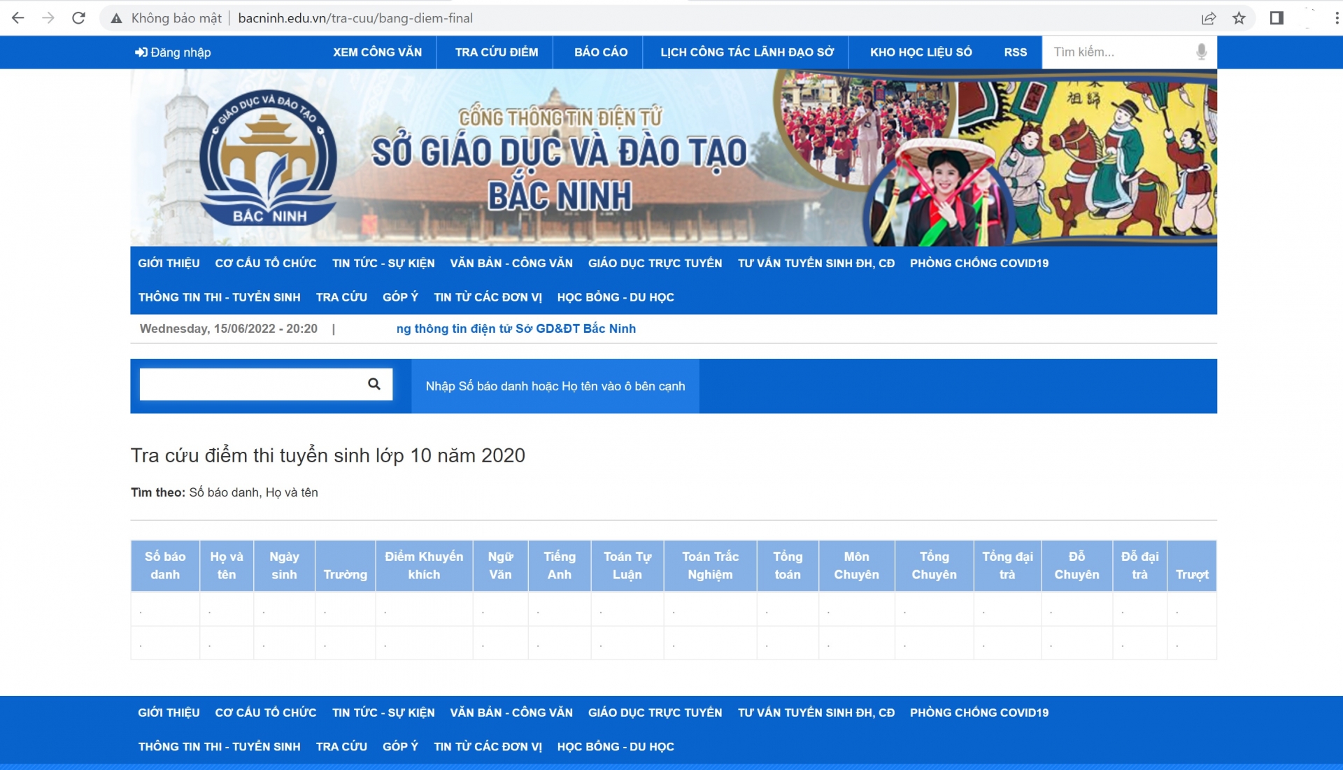 Tra cứu điểm thi tuyển sinh lớp 10 năm 2022 Bắc Ninh mới nhất - Ảnh 1