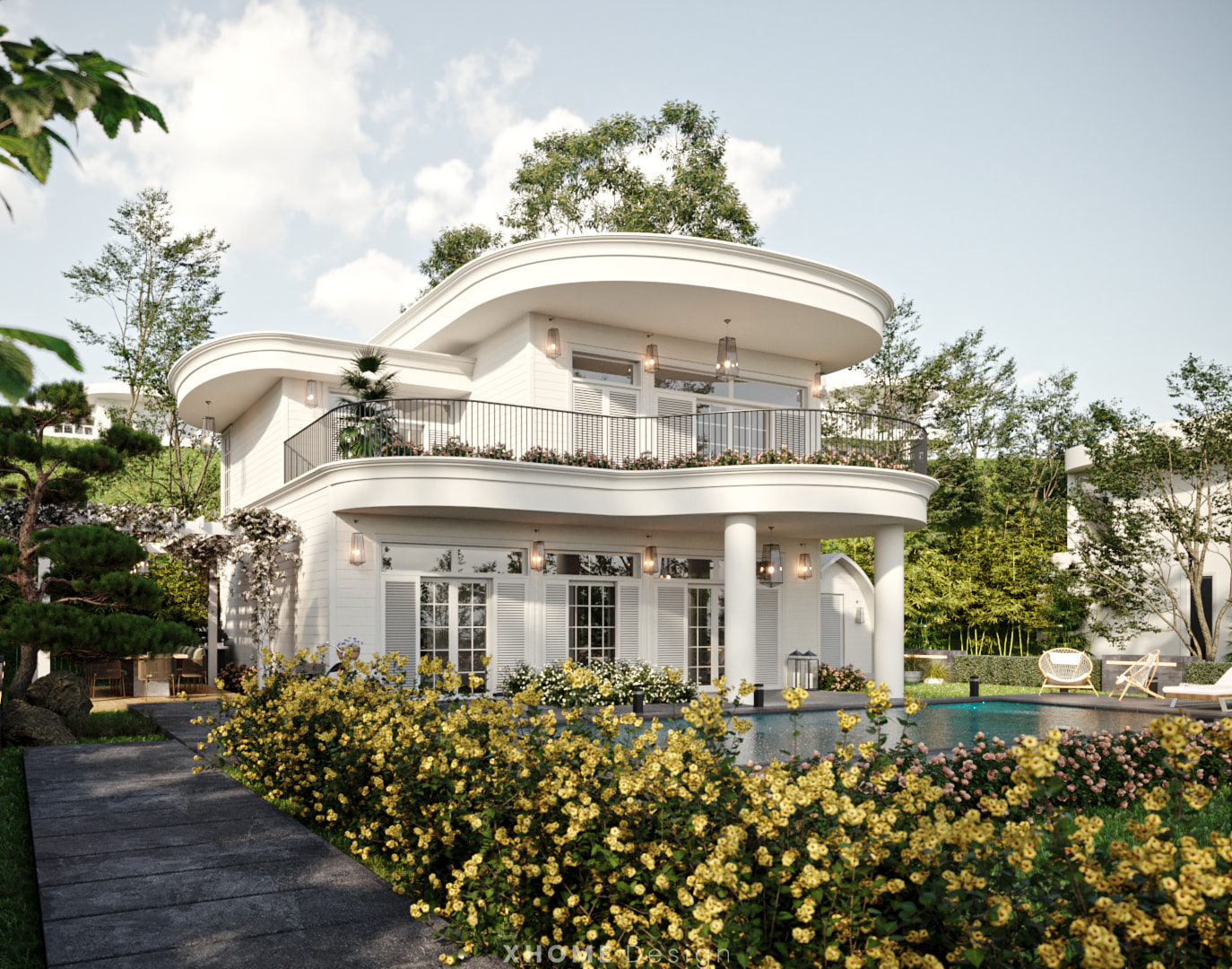 Ngưng đóng phim một năm, Mạnh Trường khoe nhà vườn rộng rãi, phong cách châu Âu - Ảnh 1