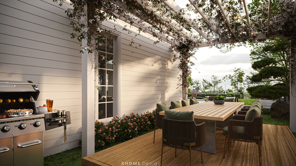 Ngưng đóng phim một năm, Mạnh Trường khoe nhà vườn rộng rãi, phong cách châu Âu - Ảnh 2