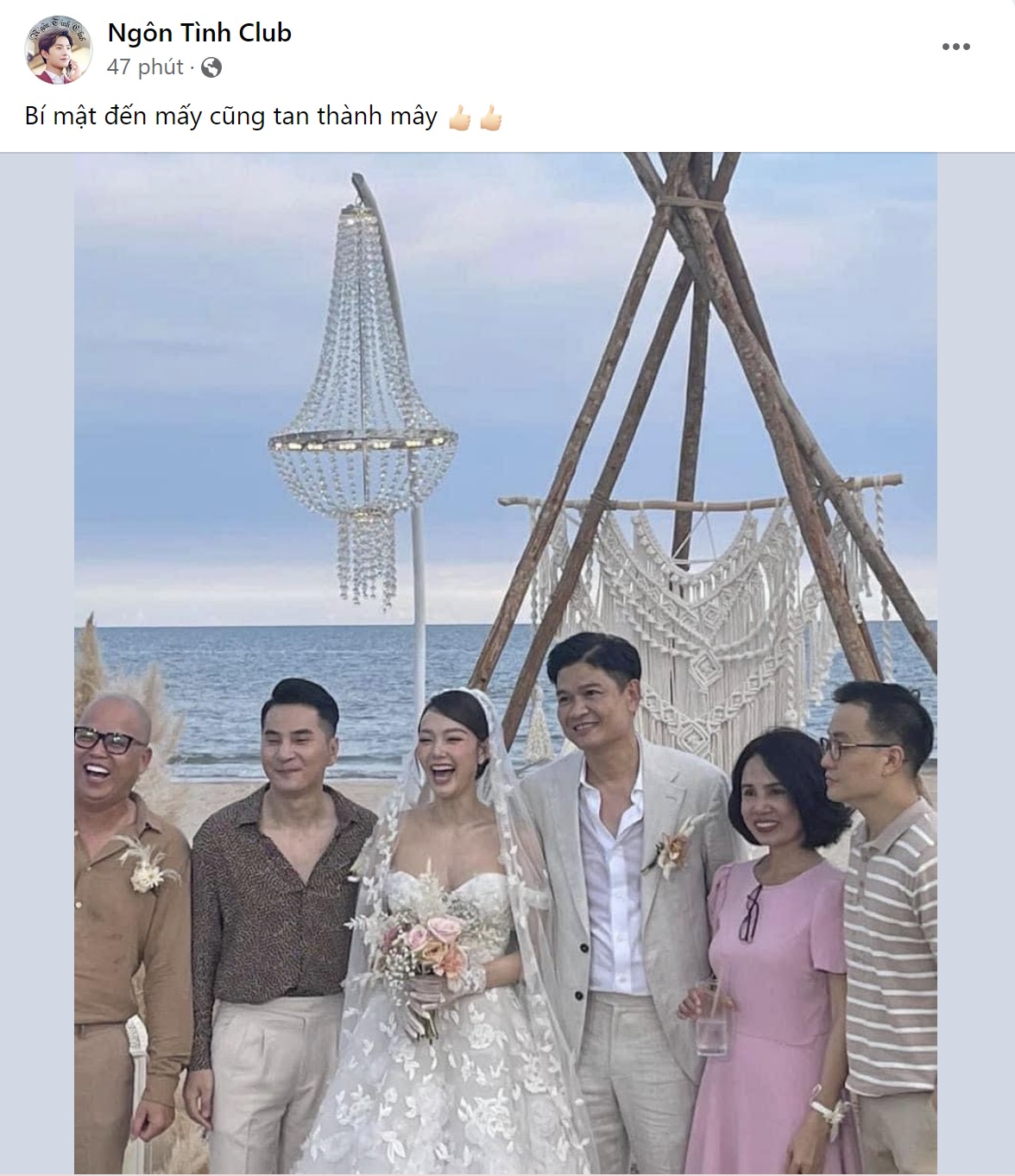 Hình ảnh chồng Minh Hằng xuất hiện trên MXH dù cô dâu tháng 6 đã dặn khách mới không đăng ảnh chú rể - Ảnh 1