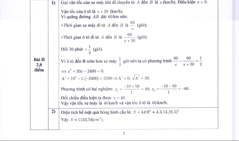 Đáp án chính thức các môn thi vào lớp 10 THPT tại Hà Nội - Ảnh 2