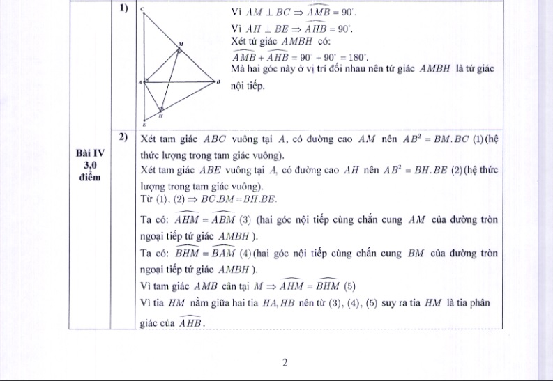 Đáp án chính thức các môn thi vào lớp 10 THPT tại Hà Nội - Ảnh 2