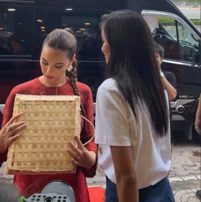 Miss Universe 2021 Harnaaz Sandhu lần đầu mặc áo dài - Ảnh 7