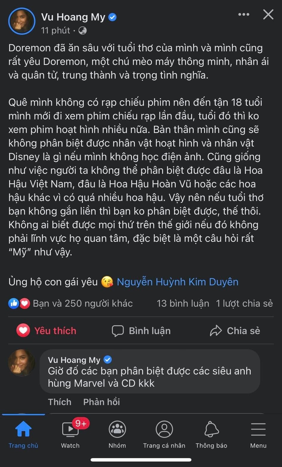Á hậu Hoàng My 