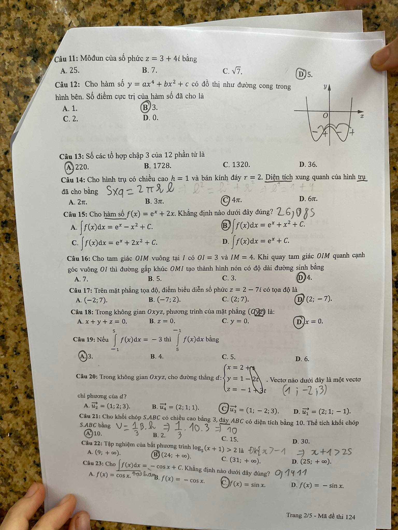Đề thi môn Toán THPT Quốc gia năm 2022 chính thức tất cả các mã đề (đang cập nhật) - Ảnh 2
