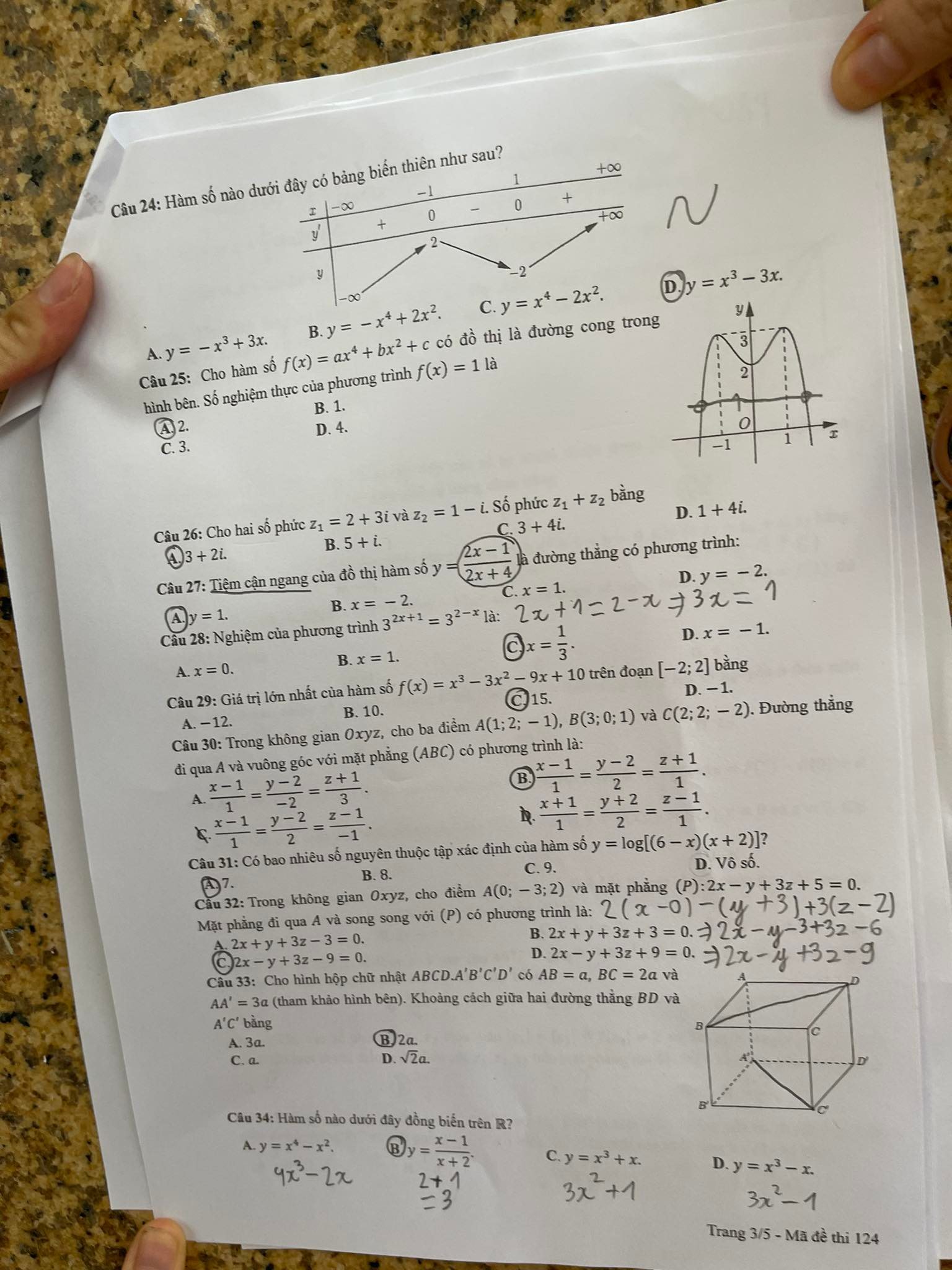 Đề thi môn Toán THPT Quốc gia năm 2022 chính thức tất cả các mã đề (đang cập nhật) - Ảnh 1