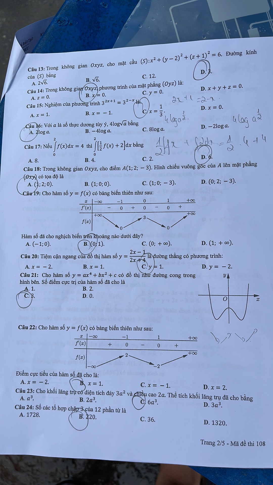 Đề thi môn Toán THPT Quốc gia năm 2022 chính thức tất cả các mã đề (đang cập nhật) - Ảnh 2