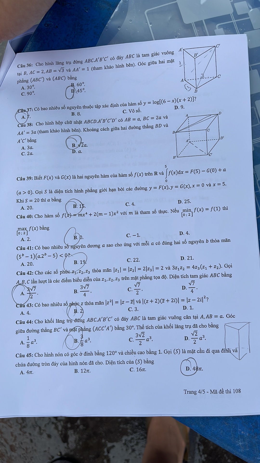 Đề thi môn Toán THPT Quốc gia năm 2022 chính thức tất cả các mã đề (đang cập nhật) - Ảnh 2