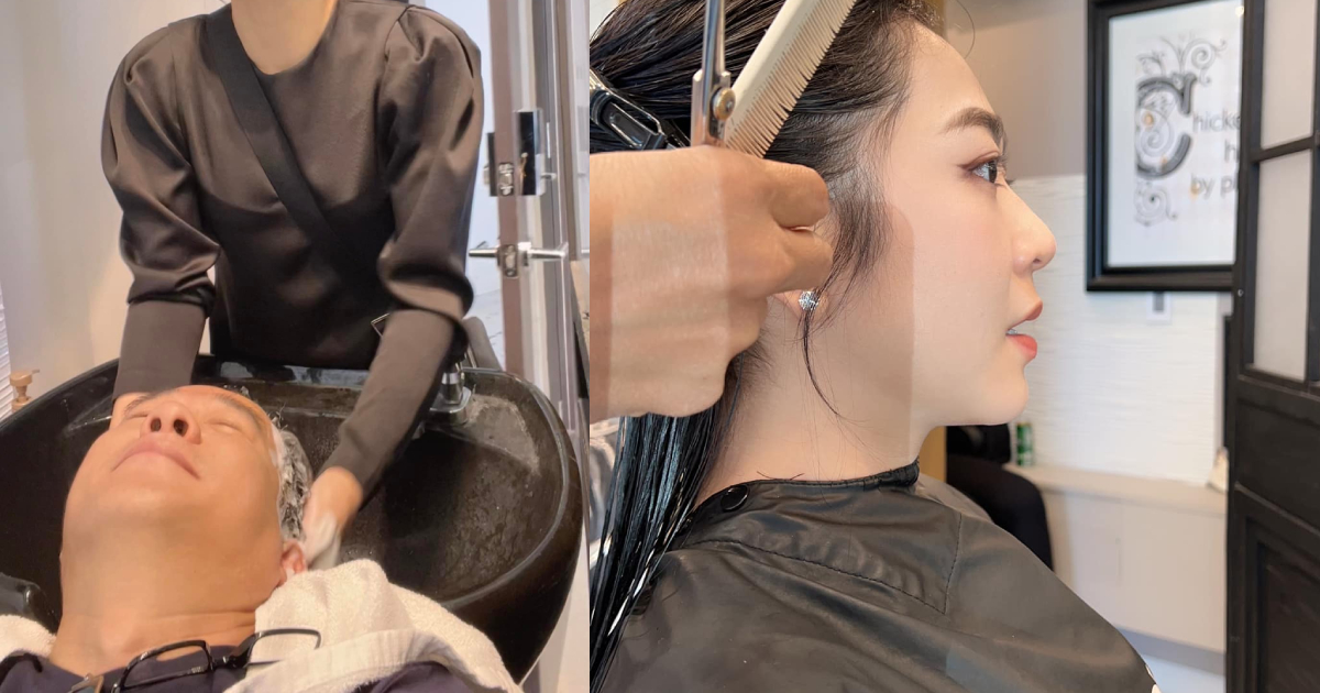 "Vua cá Koi" Thắng Ngô khoe được vợ trẻ chăm sóc nhau kĩ đến từng chân tóc trên đất Mỹ