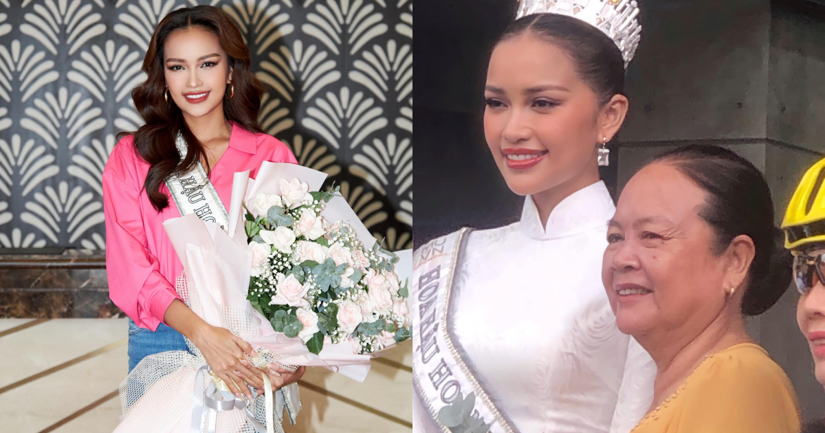 Mẹ Hoa hậu Ngọc Châu lại mặc áo cũ từ 6 năm trước đi sự kiện cùng con gái