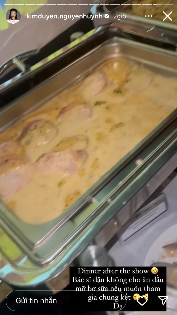 Kim Duyên sau đêm Bán kết Miss Supernational 2022: Thèm phở nhưng không được ăn - Ảnh 1