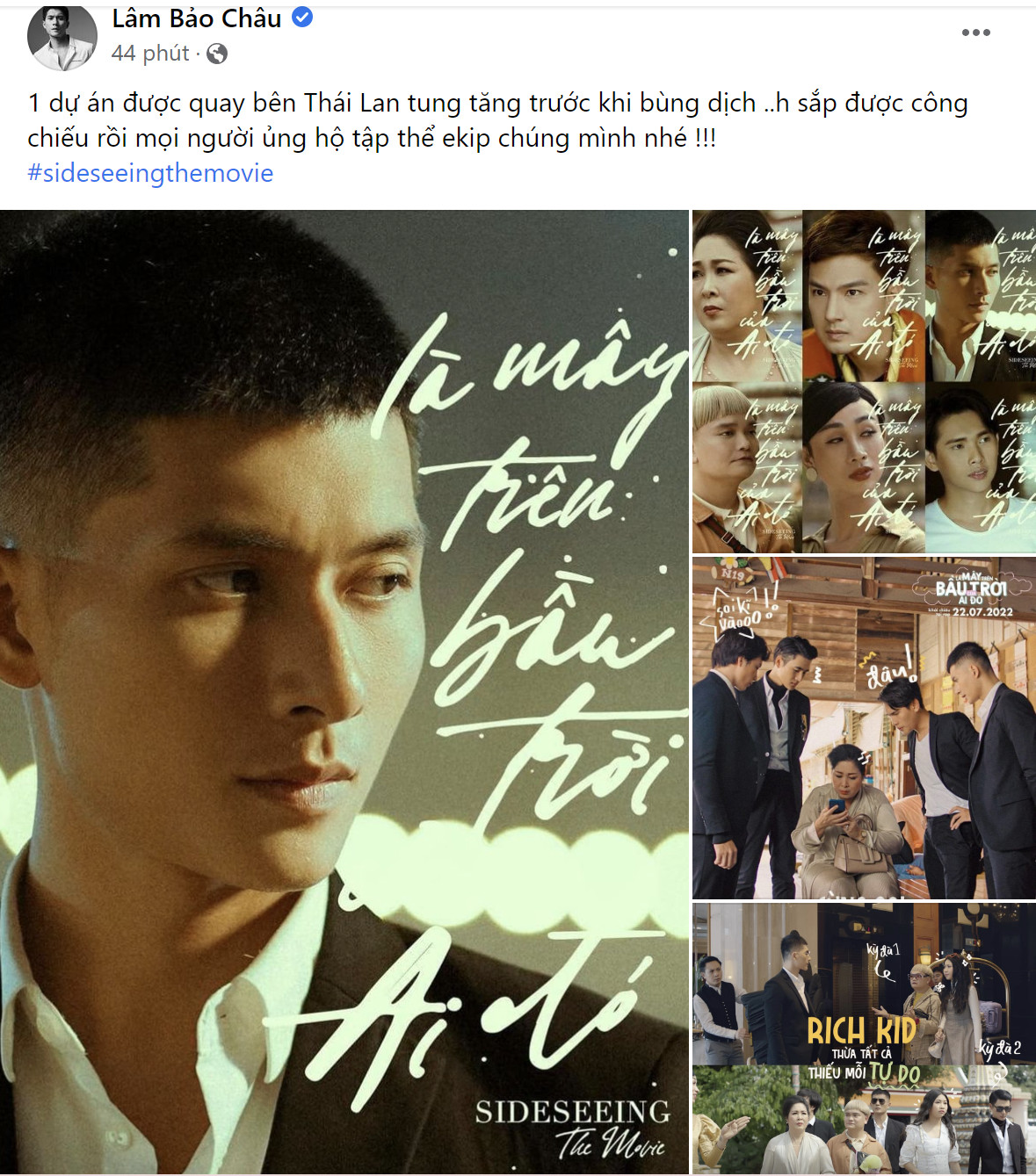 Bạn trai Lệ Quyên khoe đóng phim quay ở Thái Lan - Ảnh 1