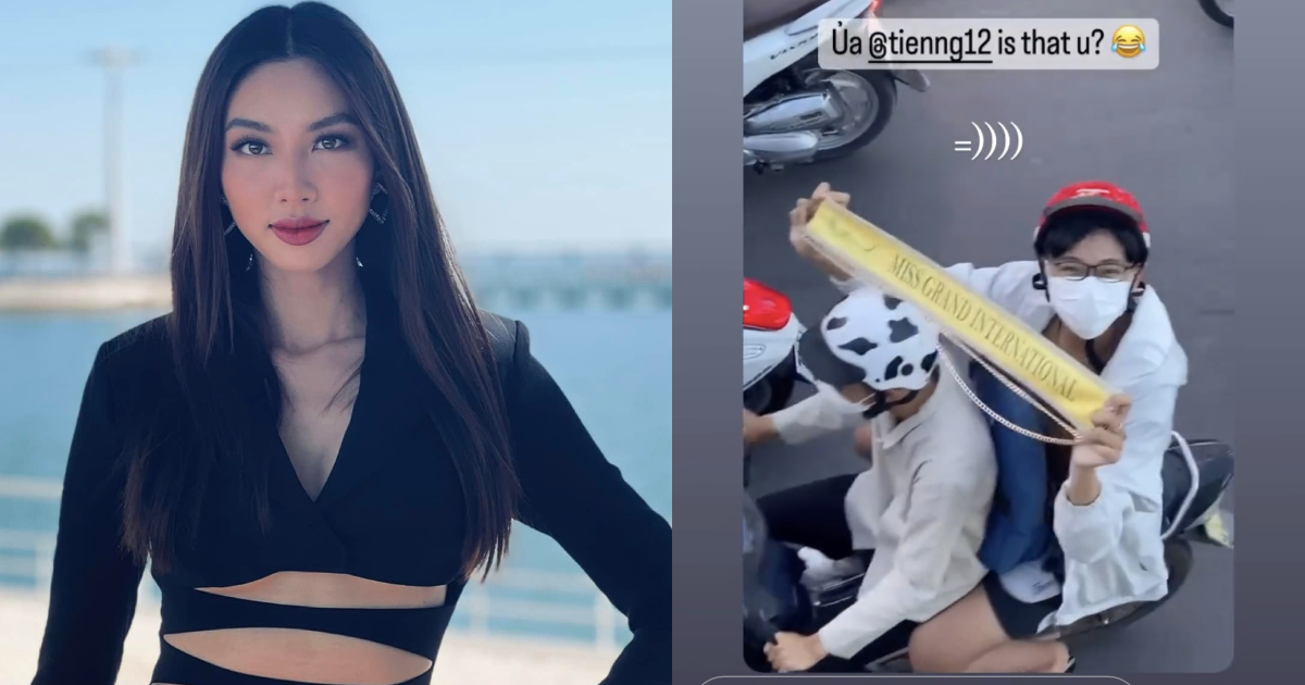 Hoa hậu Thùy Tiên đi dạo xe máy với sash Miss Grand International trước thềm kết thúc nhiệm kì?