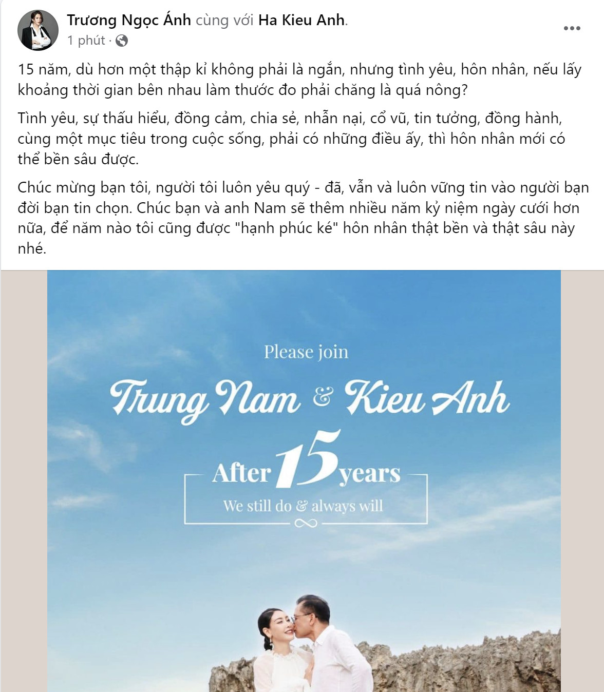 Trương Ngọc Ánh triết lý 9 điều để duy trì hôn nhân bền vững, dân mạng rào rào hưởng ứng - Ảnh 1