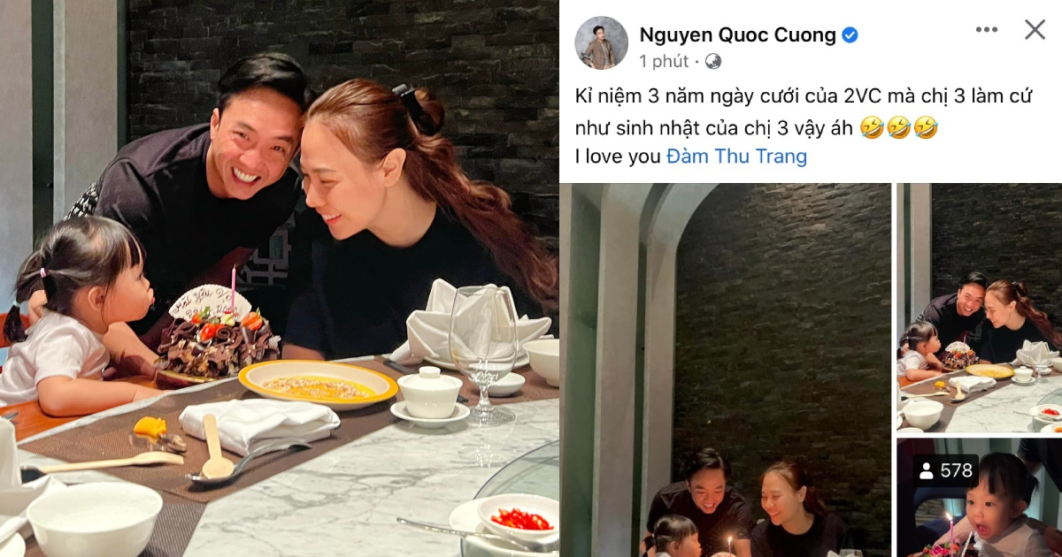 Cường Đô La - Đàm Thu Trang kỉ niệm 3 năm ngày cưới nhưng hào quang thuộc về người khác