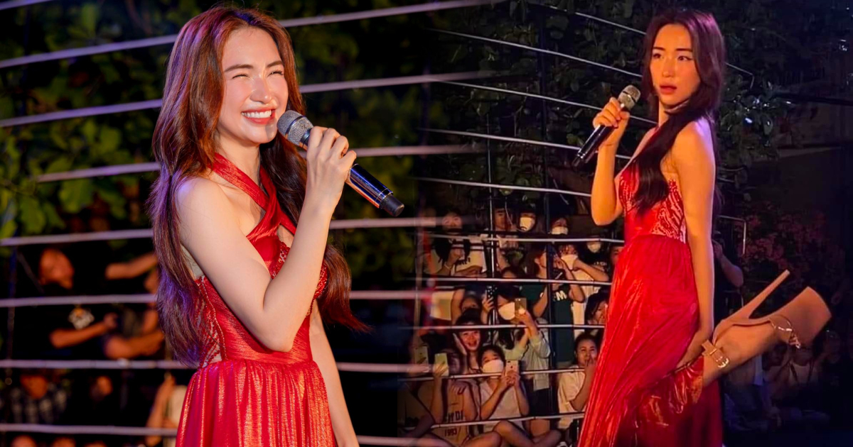 Hòa Minzy đi diễn nhưng một lần nữa đôi giày cao gót trở thành tâm điểm