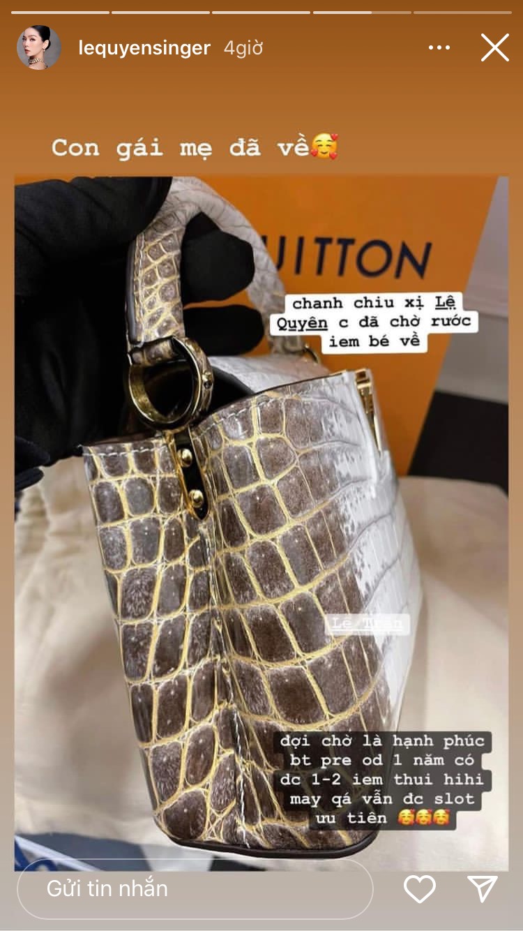 Lệ Quyên hào hứng khoe 