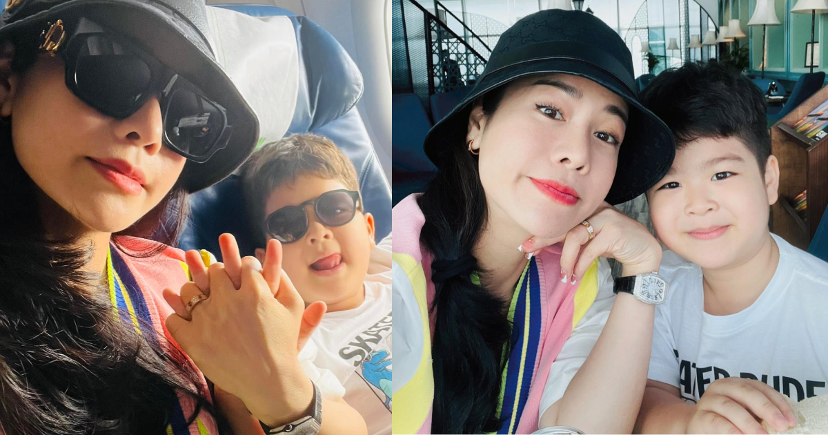 Nhật Kim Anh đeo nhẫn lạ trên ngón tay áp út khi đi du lịch cùng chồng cũ