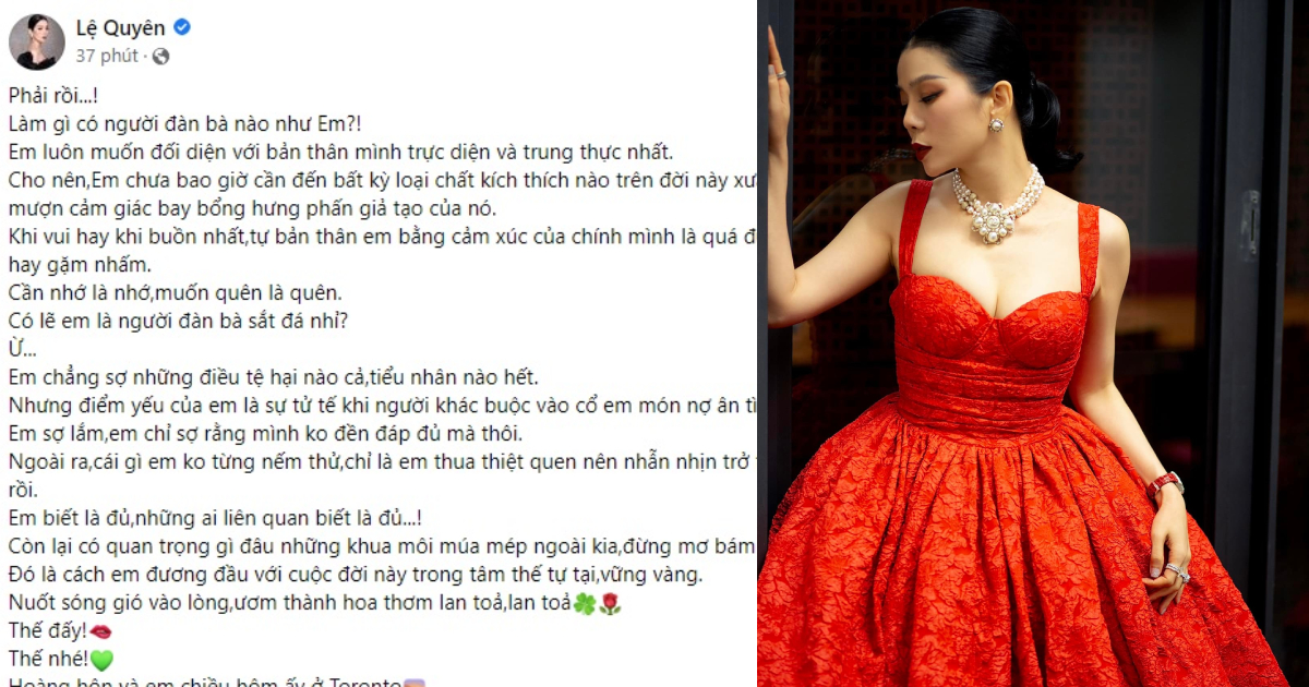 Lệ Quyên nói gì khi được nhận xét "là mẫu phụ nữ mà đàn ông mơ ước"