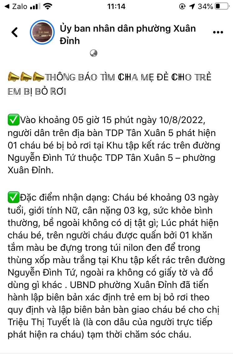 Bé gái 3 ngày tuổi khỏe mạnh, bụ bẫm bị bỏ rơi trên bãi rác - Ảnh 1