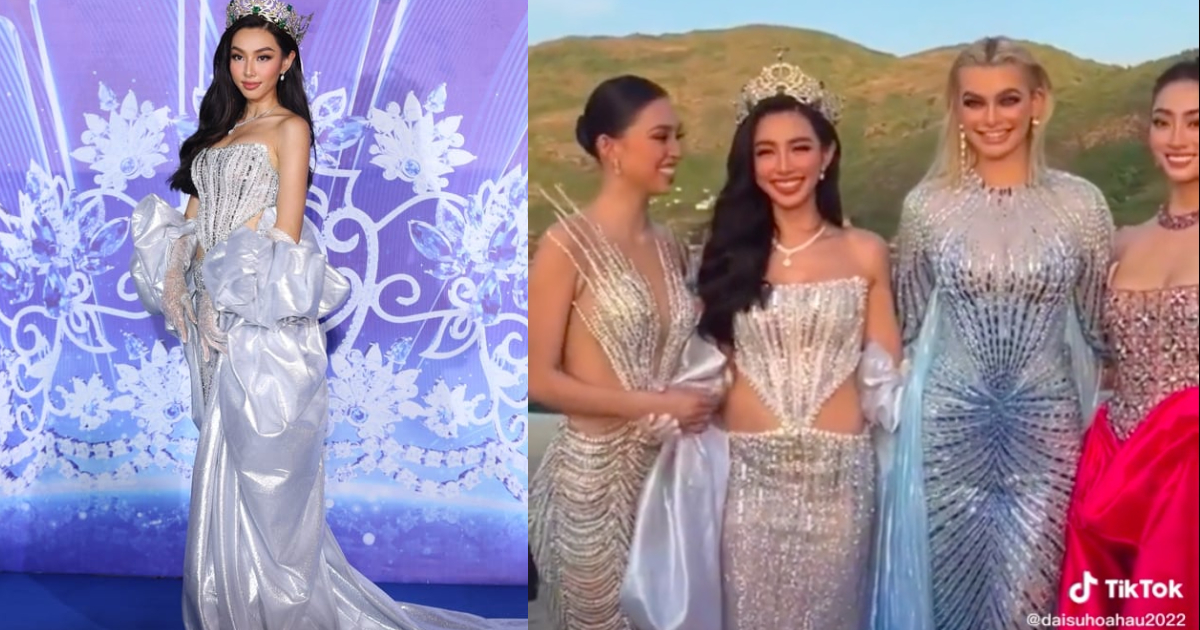 Thùy Tiên, Tiểu Vy phải kiễng chân khi đứng cạnh Hoa hậu đẹp nhất Thế giới 2021