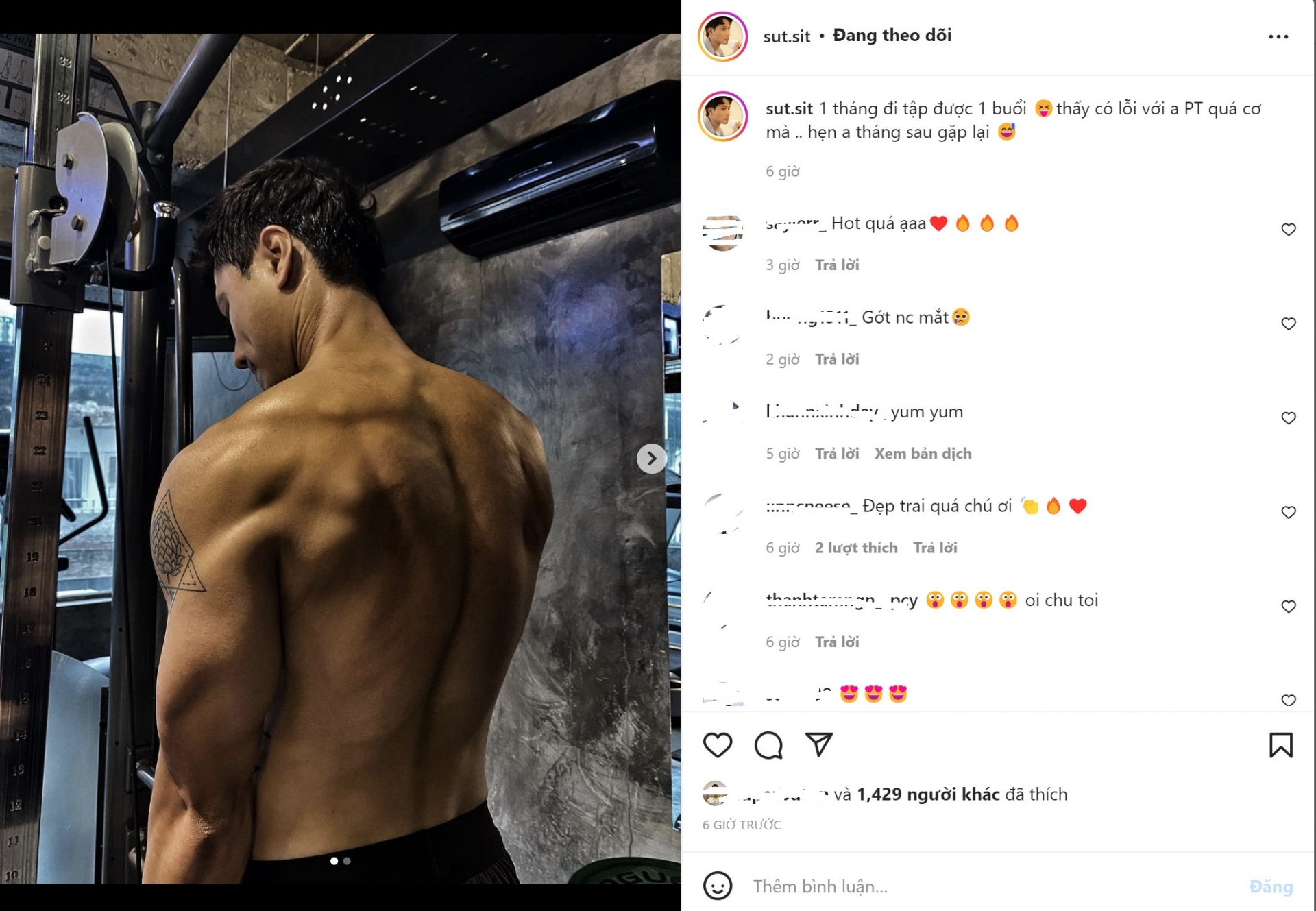 Thanh Sơn hiếm hoi khoe cơ bắp vạm vỡ khiến dân tình bấn loạn - Ảnh 1