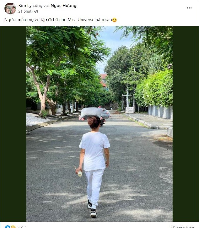 Ông xã Hồ Ngọc Hà khoe mẹ vợ nhưng dòng chú thích khiến nhiều người 