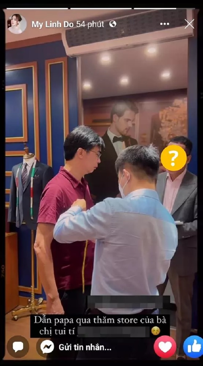 Hoa hậu Đỗ Mỹ Linh thử váy cưới, dẫn bố đi may vest cho ngày trọng đại? - Ảnh 1